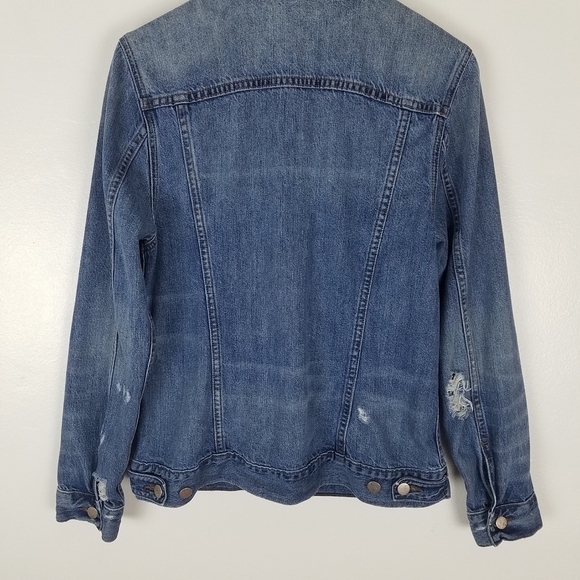J Brand Jeans Darci Distressed Denim Jacket Sinful S/M - Picture 8 of 13